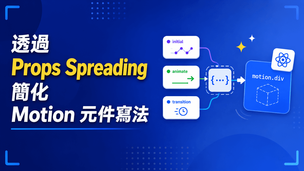 如何透過 Props Spreading 來簡化 Motion 元件的寫法 - 封面